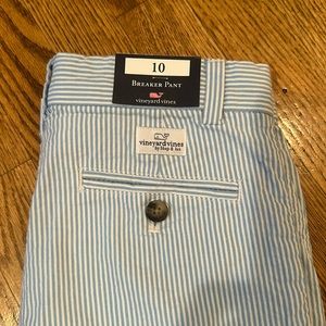 Boys Sz 10 Vineyard Vines seersucker breaker pants NWT